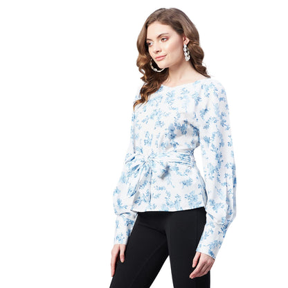 Rare Women Casual SkyBlue Colour V-Neck Solid Regular Top
