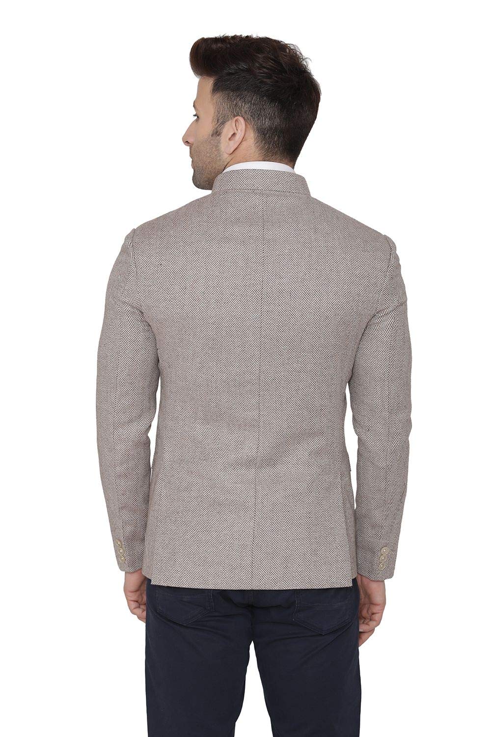 WINTAGE Mens Tweed Casual and Festive Blazer Coat Jacket : Beige1