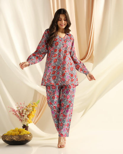 Leriya Fashion Ethnic Co Ord Set | Casual Wear Pant Top Set | Fancy Co-Ord Set | Full Pair Set | Women Kurta Sets Kurtis | Pack