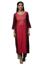 Aurelia Women's Cotton Regular Kurta (24FEA14530-507683_Pink