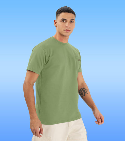 SHODOX Mens Solid Round Neck Half Sleeve Regular fit Tshirt (Pack of 1)