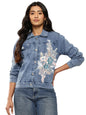 Aarika Women's A-Line Coat (DN-W-112_Denim Blue_S)