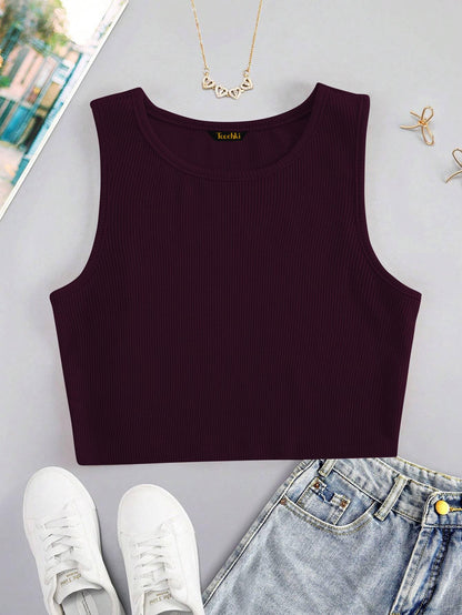 Toochki Tops for Woman | Spandex Top | Crop | Short | Western | for Jeans | Sleeveless | Stretchable | Wine
