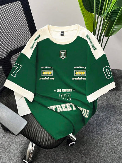 Thalasi Men Cotton Jersey Aesthetic Oversized T Shirt For Mens | Sports Jerseys T-Shirts & Half Sleeve Round Neck Printed Tshirt