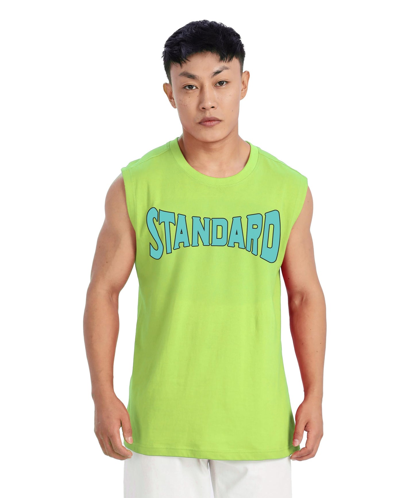 SHODOX Mens 100% Cotton Tank Tops Round Neck Sleeveless Sports Loose fit Vest (Pack of 1)
