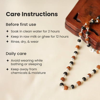 Astrotalk Divya Raksha Rudraksha & Karungali Mala 54 Beads(6mm) | Spiritual Protection, Wisdom & Positivity | Rudraksha Mala Original | Karungali Mala Original | Gift for Men & Women