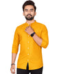 Besix MenS Cotton Solid Shirt With Mandarin Collared Full Sleeve Button Closure Curved Hem Straight Length And One Pocket | Mdr
