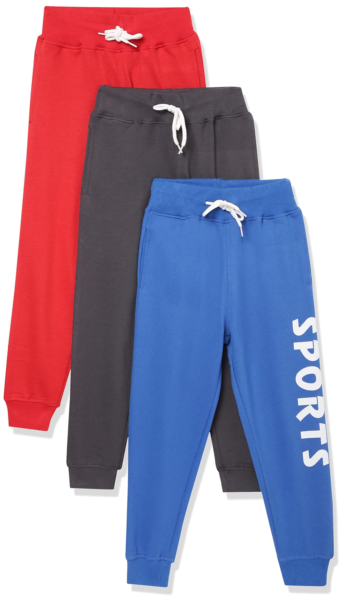 T2F Boys Regular Fit Printed Joggers Track Pant (Pack of 3)