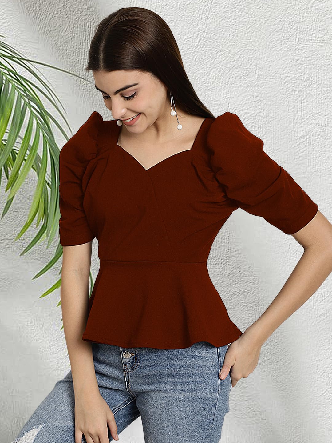 Tee Projekt Solid Stylish Casual Slim Fit Top & Tunic for Women & Girls|| Trendy Western Tops for Women