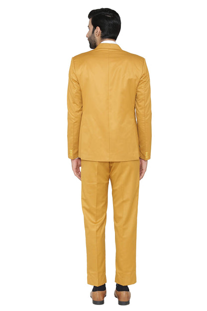 WINTAGE Mens Polyester Cotton and Evening 2 Pc Suit : Brown