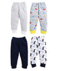BUMZEE Navy Blue Full Length Pajamas for Boys Pack of 4 Age - 3-6 Months