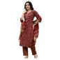 Lookmark WomenS Embroidered Cotton Straight Kurta Set With Pants & Dupatta - Elevate Your Style With This Exquisite Ensemble (A