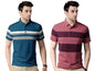 MenS Regular Fit Polo T Shirt (Combo Pack Of 2) |Half Sleeves |Collar Tshirts |Nobel Monk T Shirt | Casual Tshirt
