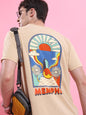 KETCH Men Relaxed Fit Half Sleeve T-Shirt KHTS001118 Beige L