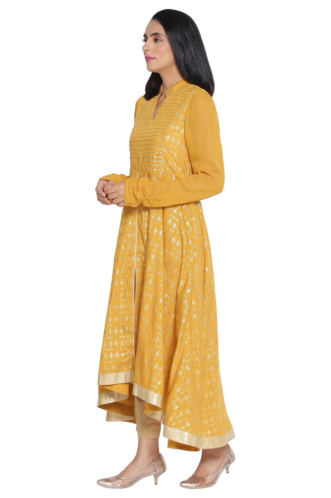 Aurelia Women's Polyester Printed Regular Kurta