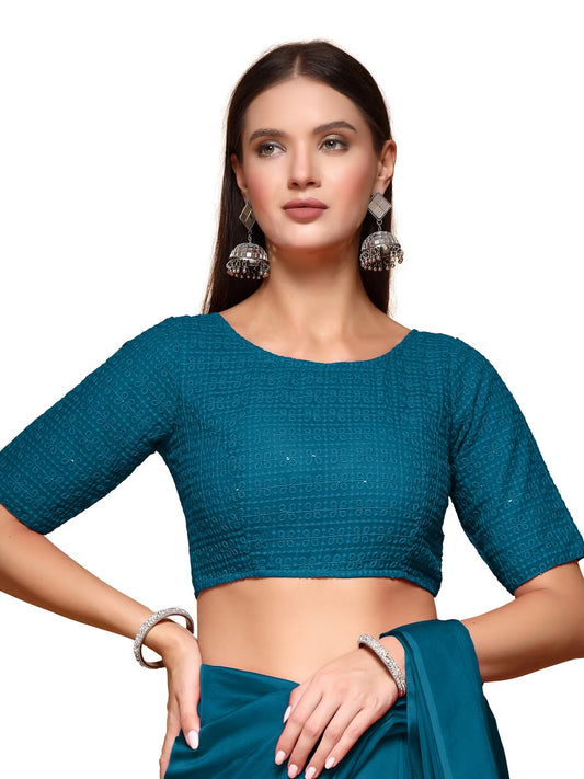 Oomph! Readymade Blouse For Women, Cotton, Boat Neck, Rbbl583