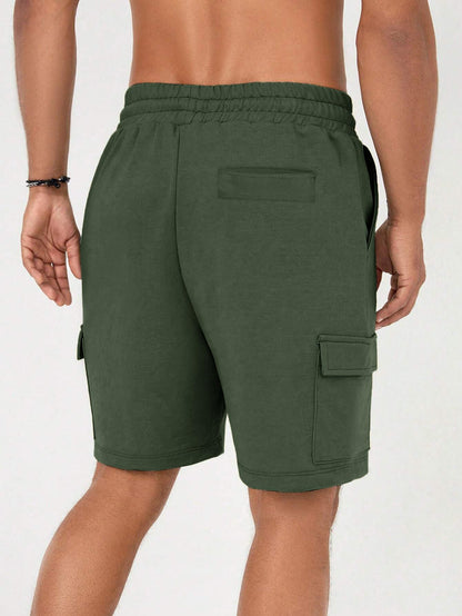 Nobero MenS Cargo Shorts (1M-Bwsh-R0082_Olive Green