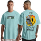 Peppyzone Mens Oversized Fit T-Shirt (PZ-OST-Trendy44_Sky Blue
