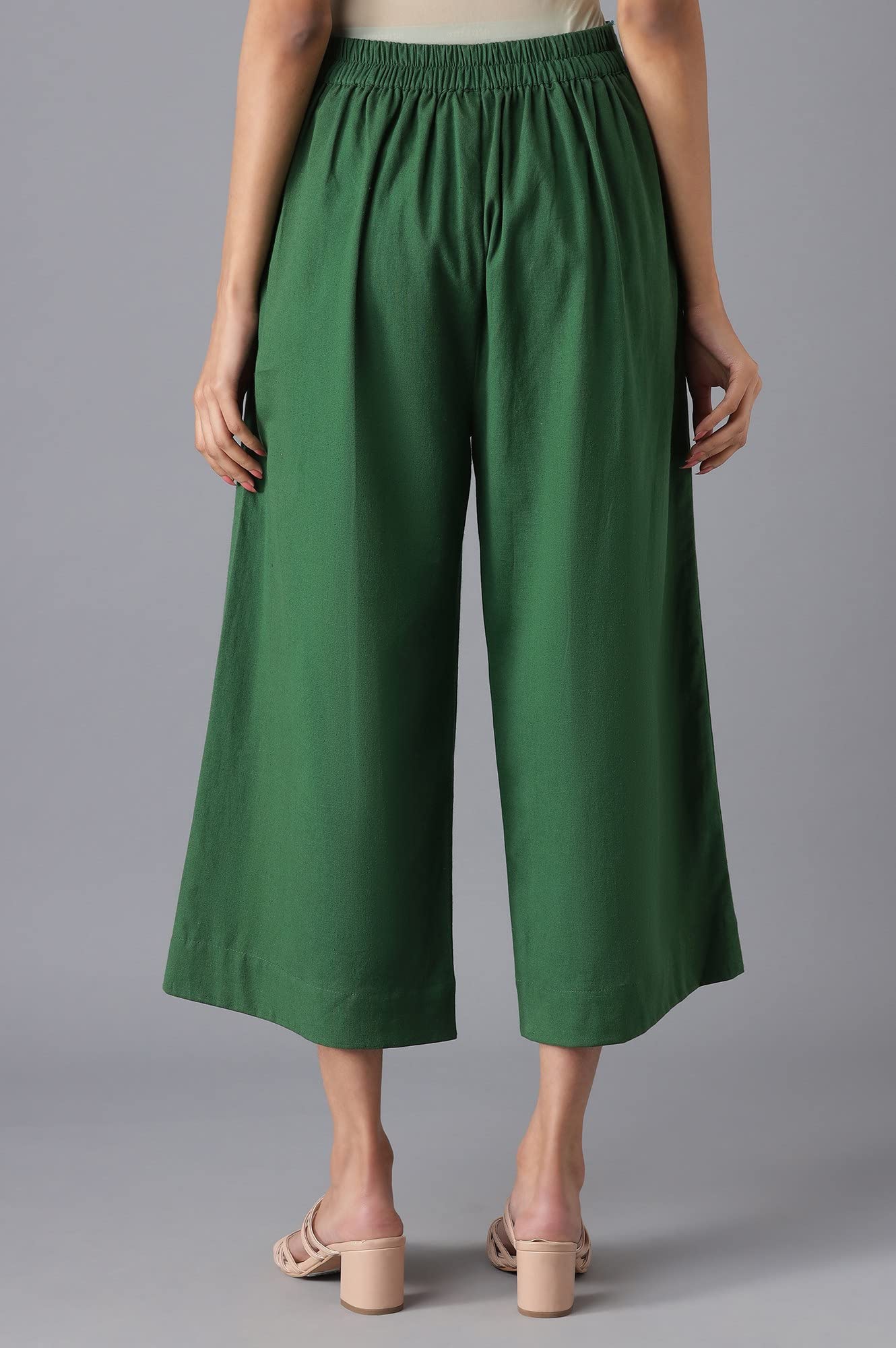 Aurelia Cotton Blend Strechable Culotte For Women | Calf Length Culotte For Women | Cotton Blend Culotte For Women