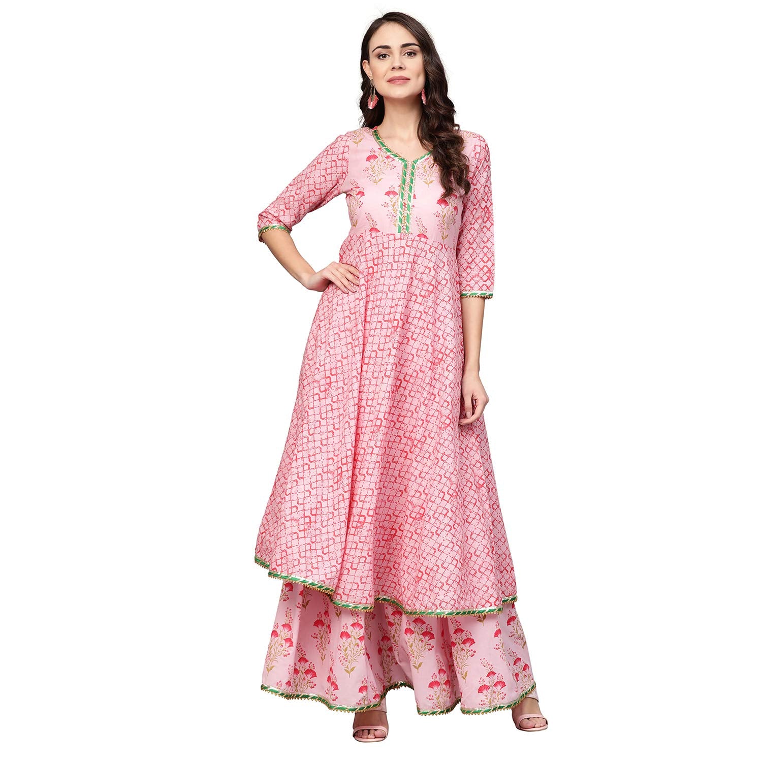 Idalia Pink Printed Kurta Set