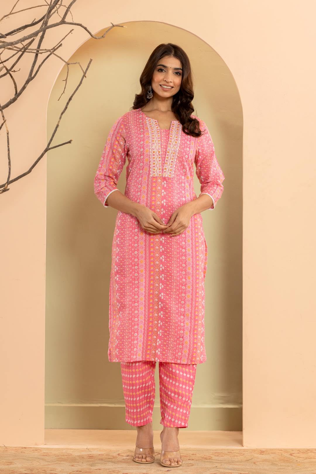 Varanga WomenS Crepe Solid Straight Kurta Bottom Set