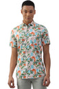 Allen Solly Men Printed Casual Cotton Short Sleeve Shirt