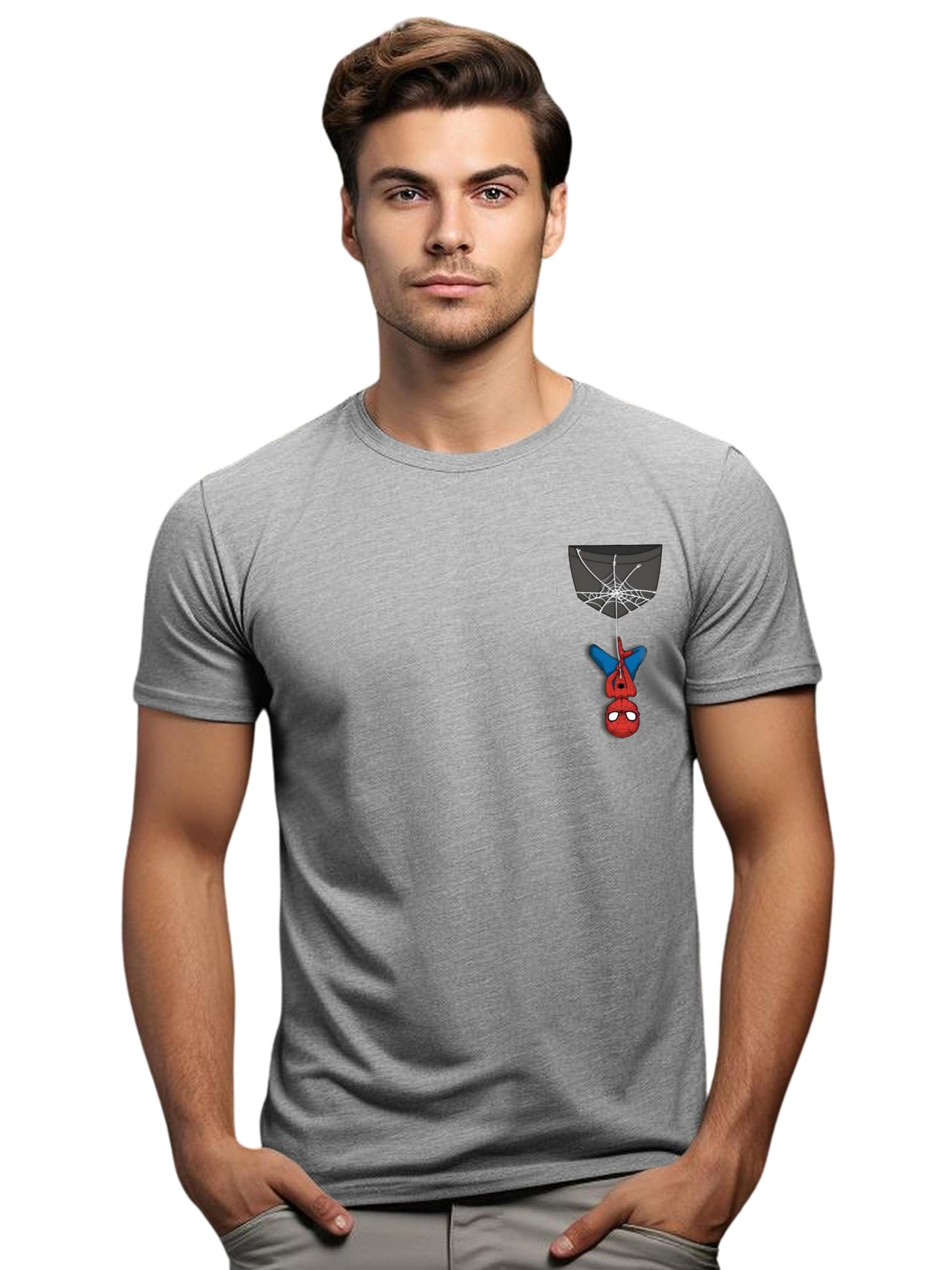 ADRO Tshirt for Men | Anime T Shirt for Men | 100% Cotton Tshirt | Graphic Printed T-Shirt | Chest Printed Tshirt | Spiderman Ts