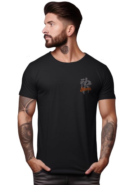 Peppyzone Mens Regular Fit T-Shirt (PZ-Trendy-50_Black
