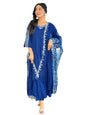 Naixa WomenS Blue Viscose Silk Embroidered Flared Kurta With Viscose Silk Pant And Organza Embroidered Dupatta Sets (Nx-641-Blu