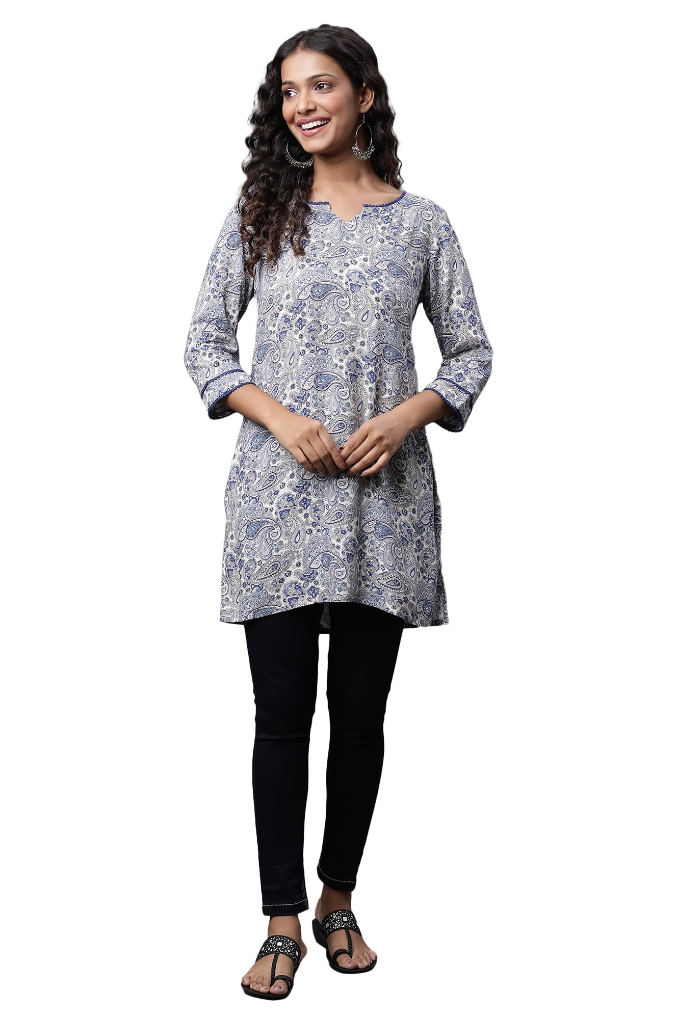 Aurelia Women's Viscose Loose Shirt (23AUA30398-507626_White