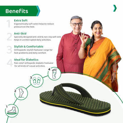 Ortho Joy Extra Soft Doctor Ortho Slippers || Regular Wear Slippers For Men