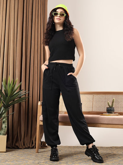 Kotty WomenS Comfortable Stylish And Fashion Stretchable And Versatile Trackpants (Black,26)