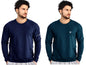 Noble Monk MenS Regular Fit T Shirt (Combo Pack Of 2) |Full Sleeves |Round Neck |Casual Tshirt For Men
