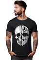 Peppyzone Mens Regular Fit T-Shirt (PZ-Skull437_Black3