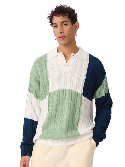 The Souled Store Colourblock Pullover : Atlantic Oversized Pullovers for Men and Boys