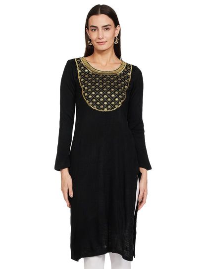 Aurelia Women's Acrylic Regular Fit Regular Kurta