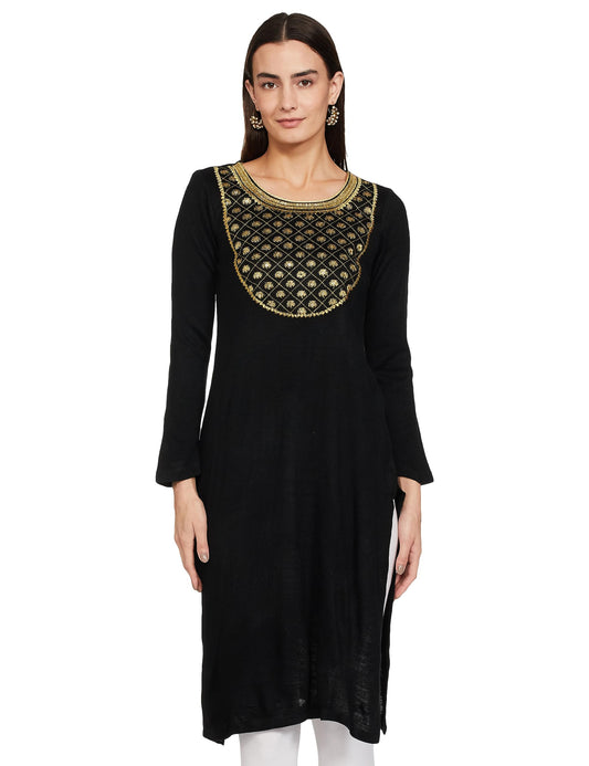 Aurelia Women's Acrylic Regular Fit Regular Kurta