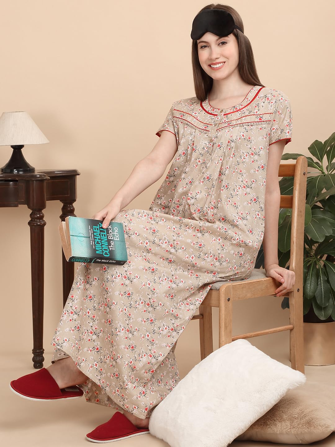 Sweet Dreams Women Printed Night Dress