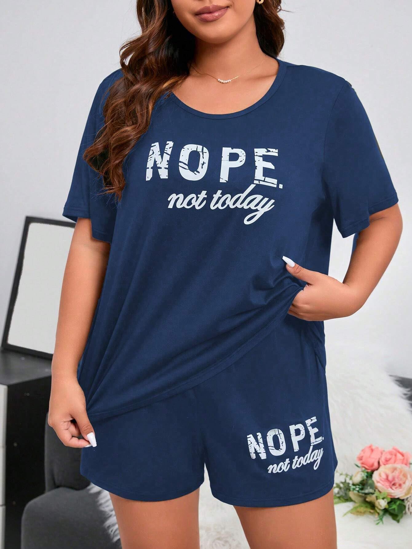 SMOWKLY Womens Cotton Half Sleeve T-Shirt & Short Pyjama Set || Printed Top & Shorts Nightsuit Pair for Women || Casual Two-Pie