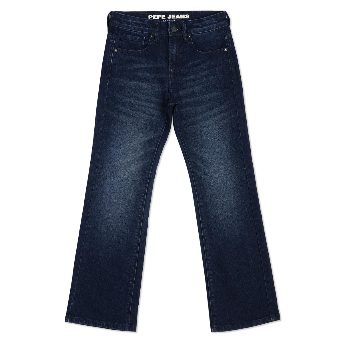 Boys Dark Blue Mid Rise Bootcut Jeans