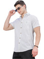 Thomas Scott Slim Fit | 100% Cotton | Short Sleeve | Shirts for Men LightGrey