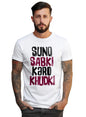 Peppyzone Mens Regular Fit T-Shirt (RT-Trendy 51-55_White