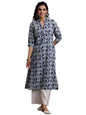 Libas WomenS Cotton Printed Straight Kurta (29051R_Blue