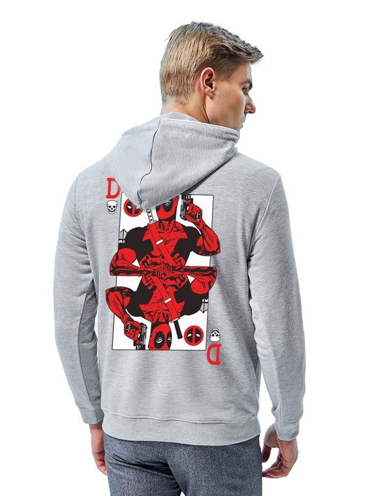 Bewakoof Official Marvel Merchandise Mens Graphic Printed Regular Fit Hoodies_624906_Grey_2XL