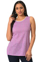 Purple Geometric Printed Sleeveless Kurti