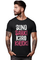 Peppyzone Mens Regular Fit T-Shirt (RT-Trendy 51-55_Black