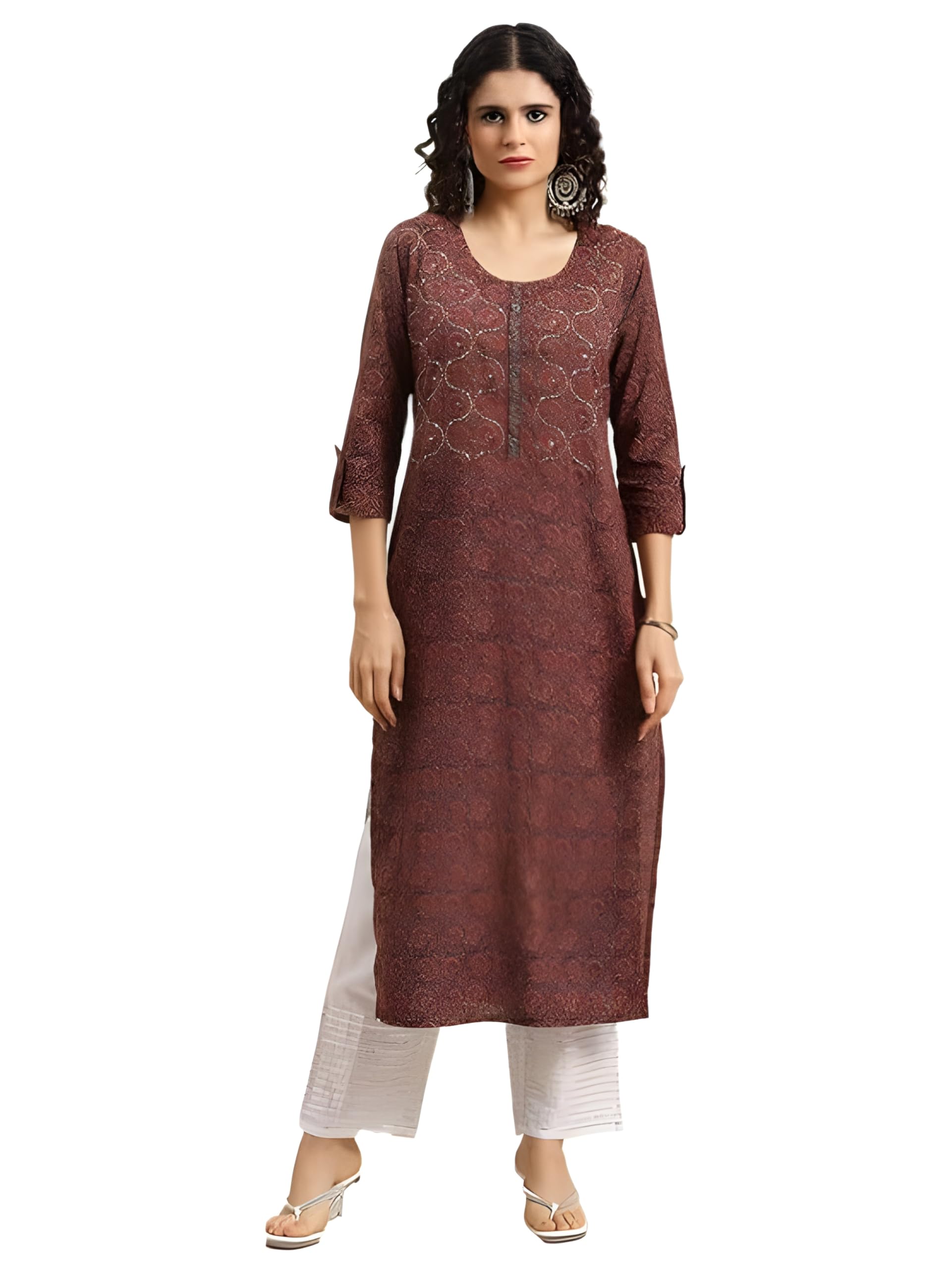 Varanga WomenS Cotton Kurta  Soft, Comfortable, And Stylish Ethnic Wear For Everyday Casual And Semi-Formal Occasions Maroon