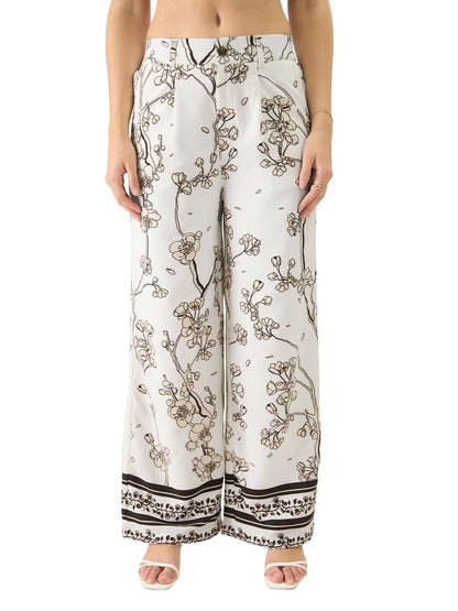 The Souled Store Gardenia White Polyester Blend Pants for Women and Girls - Elegant and Versatile Bottoms for Every Occasion