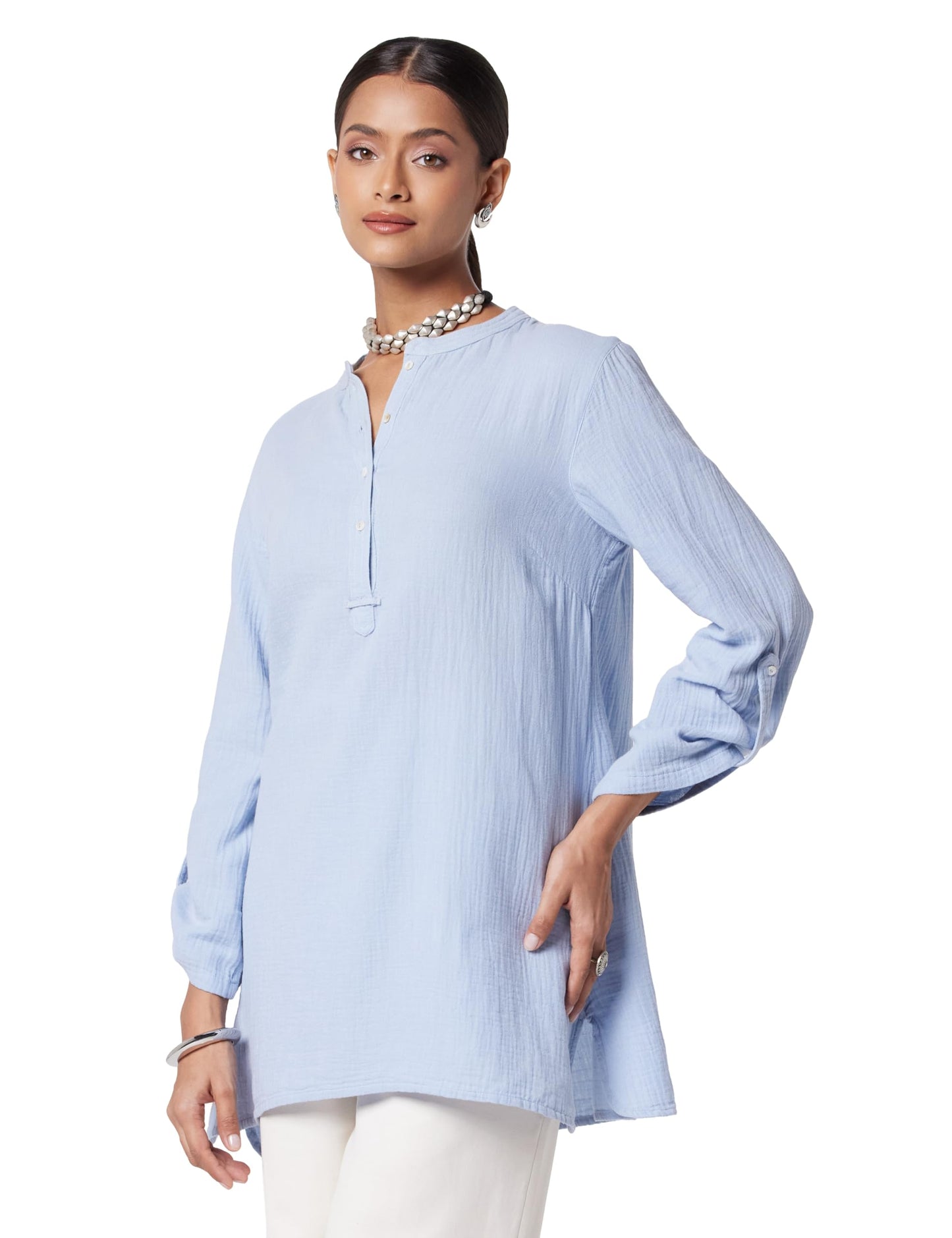W for Woman Womens Regular Fit Top (23FEW31391-218636_Blue