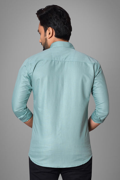 Besix Full Sleeve Green Formal Shirt For Men Cotton Regular Fit Casual - Pure Premium Branded Shirts For Men Formal Stylish Slim